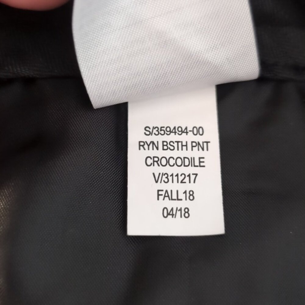 Banana Republic Ryan Pants Slim Straight Leg Trousers Mid Rise Crocodile Size 4 - Picture 14 of 14